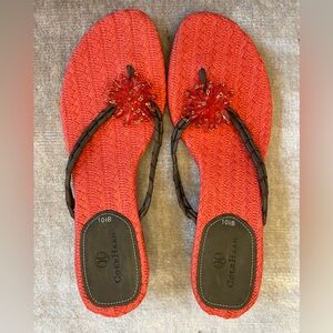 Cole Haan Pink/Brown Thong Sandals